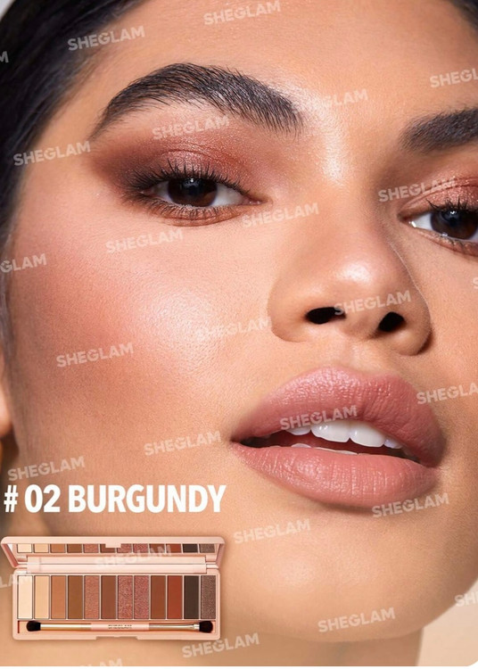 پالت سایه ۱۲ رنگ شیگلم مدل burgundy