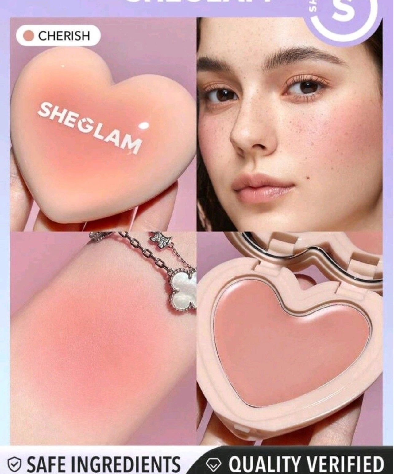 رژگونه قلبی cherish شیگلم