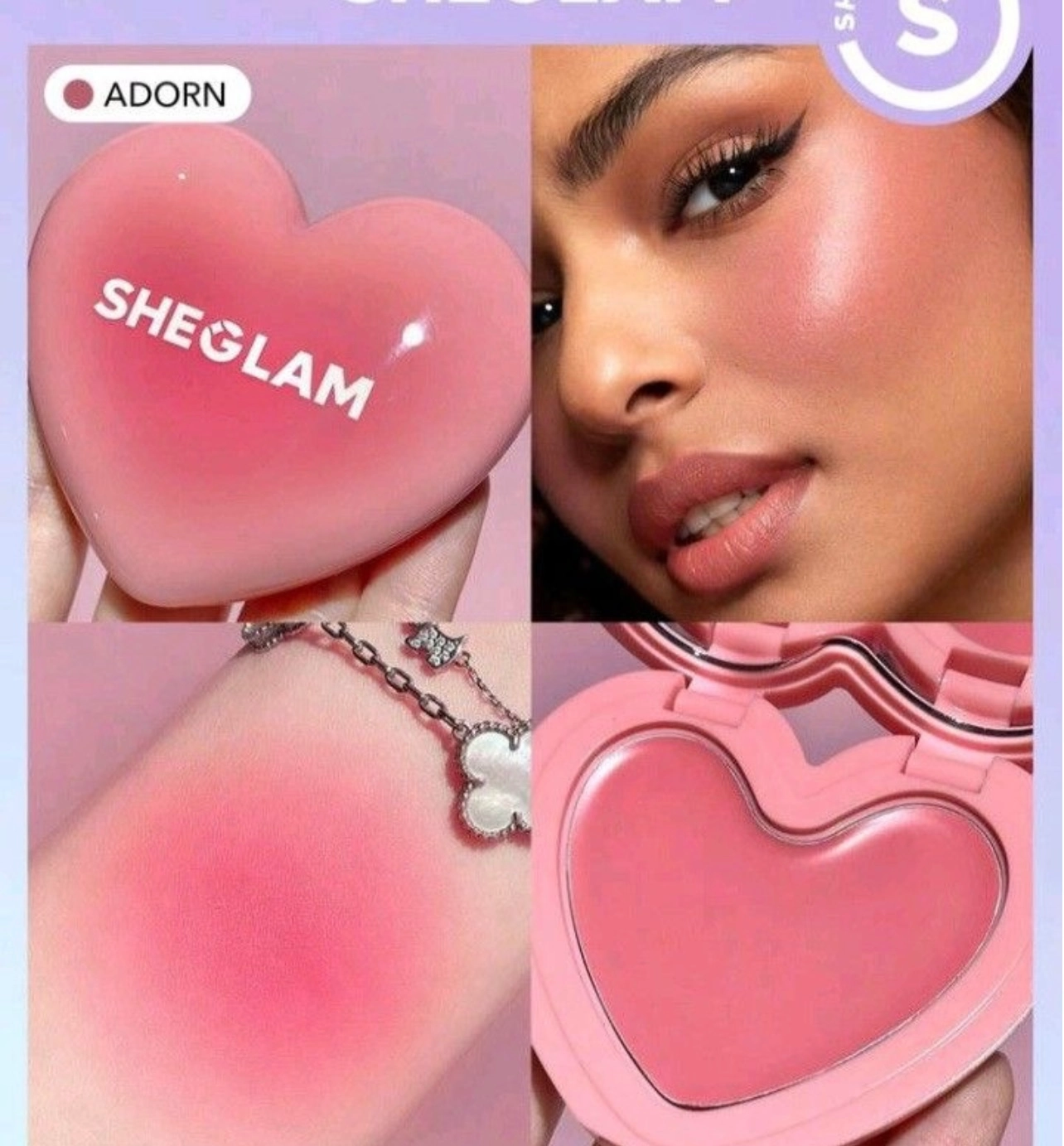 رژگونه قلبی adorn شیگلم