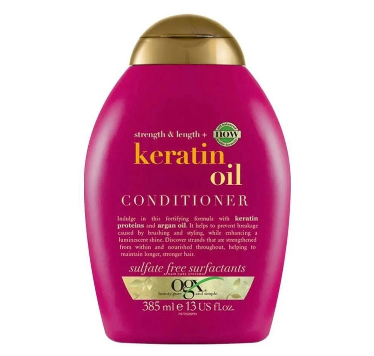 شامپو روغن کراتین ogx حجم ۳۸۵ میل