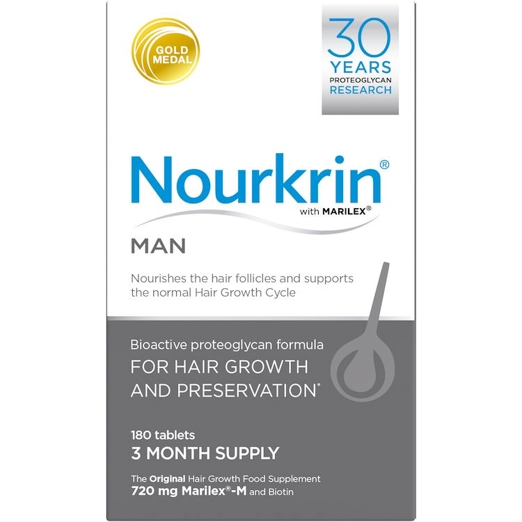 مکمل ضدریزش قطعی Nourkrin مخصوص آقایان ۱۸۰ عددی