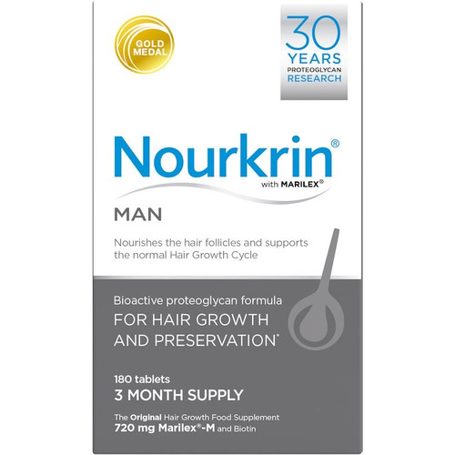 مکمل ضدریزش قطعی Nourkrin مخصوص آقایان ۱۸۰ عددی