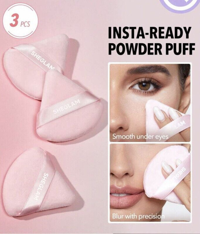 سفارش پاف مخصوص پودر شیگلم مدل اینستا ردی صورتی ست 3 تایی