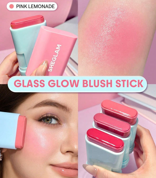 رژگونه استیکی شیگلممدل Glass glow blush رنگ pink lemonade