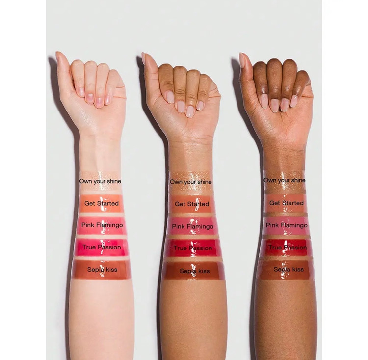 رنگبندی لیپ گلاس حجم دهنده شیگلم طرح آمپول