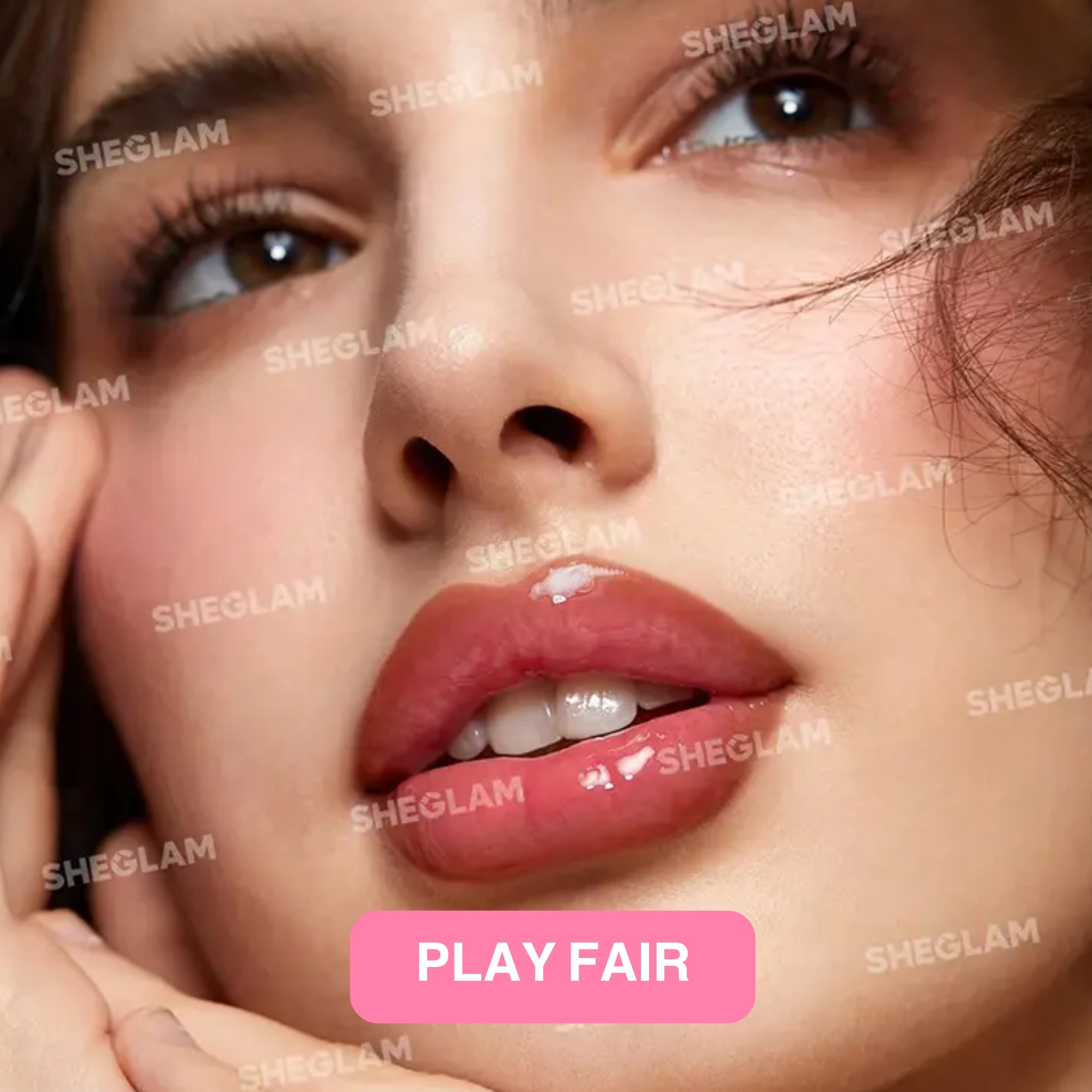 خط لب و لیپ گلاس دوسر شیگلم رنگ play fair