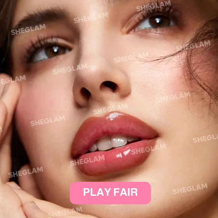 خط لب و لیپ گلاس دوسر شیگلم رنگ play fair