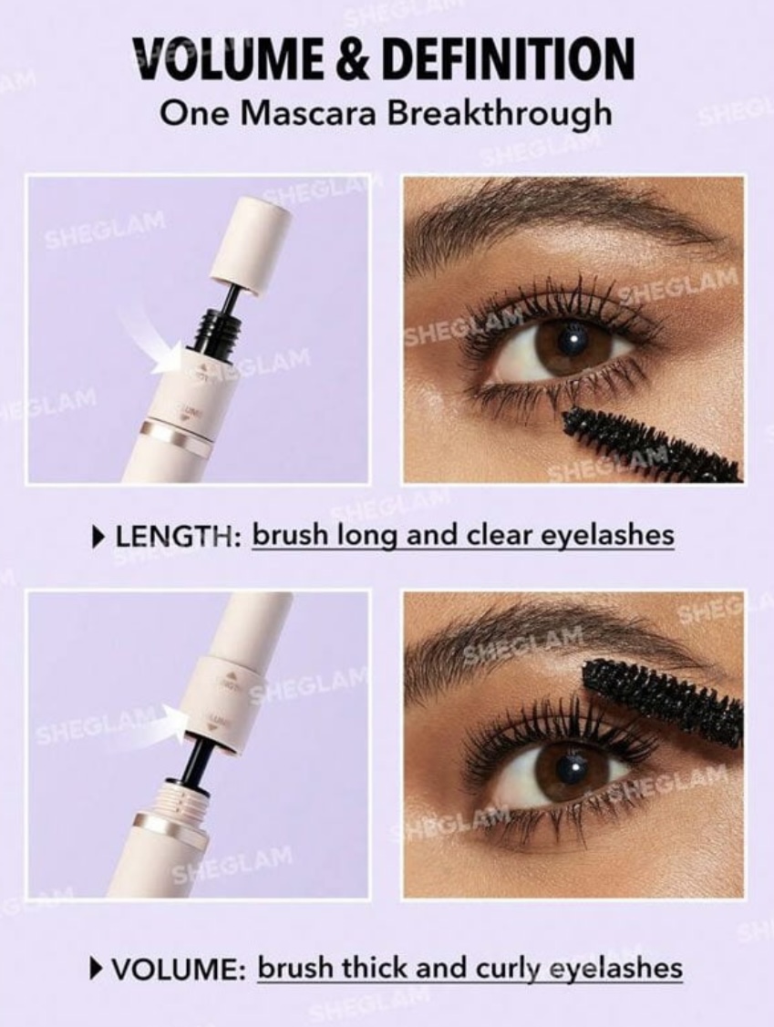 سفارش ریمل دوسر شیگلم SHEGLAM مدل LASH BESTIES 2 IN 1 اورجینال