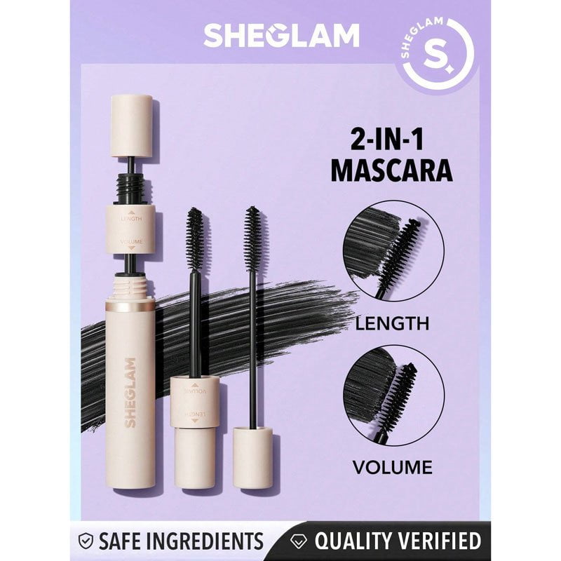خرید ریمل دوسر شیگلم SHEGLAM مدل LASH BESTIES 2 IN 1 اورجینال