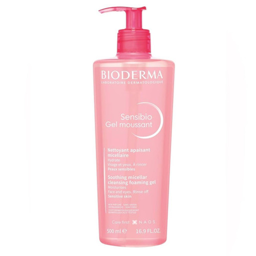 ژل شستشوی صورت بایودرما برای پوست خشک و حساس ۵۰۰ میل