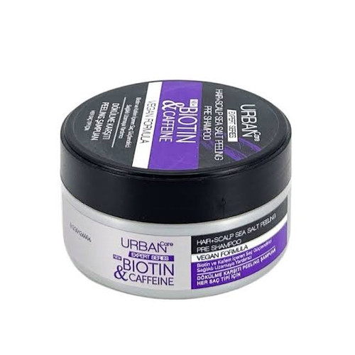 اسکراب لایه بردار پوست کف سر حاوی بیوتین و کافئین و نمک دریا اربن کر